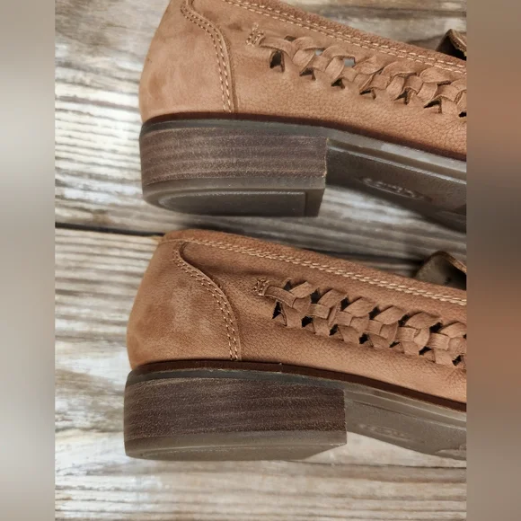 Earth Shoes Etella Tan Woven Leather Round Toe Loafers Size 8.5 - Picture 8 of 8